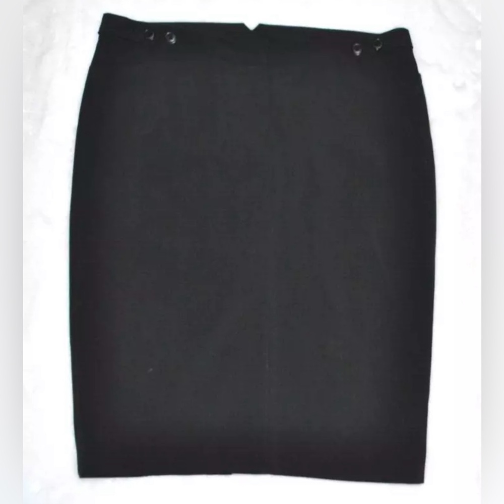 NORMA KAMALI Black Career Pencil Straight Skirt size 12 Womens